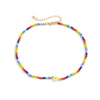 Simple Sweet Design Holiday Style Woven Rice Bead Necklace Bohemian INS Small Daisy Flower Necklace Female Suitable For Party
