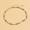 Simple Sweet Design Holiday Style Woven Rice Bead Necklace Bohemian INS Small Daisy Flower Necklace Female Suitable For Party