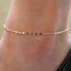 Simple Thin Silver Gold Color Anklet Women Small Ankle Bracelet Foot Jewelry ZK40