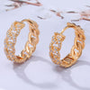 Simple Tiny Twist Chain Hoop Earrings For Woman French Gold Chic O Shaped Zircon Female Earring 2022 Jewelry Gift