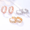 Simple Tiny Twist Chain Hoop Earrings For Woman French Gold Chic O Shaped Zircon Female Earring 2022 Jewelry Gift