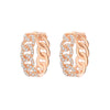 Simple Tiny Twist Chain Hoop Earrings For Woman French Gold Chic O Shaped Zircon Female Earring 2022 Jewelry Gift