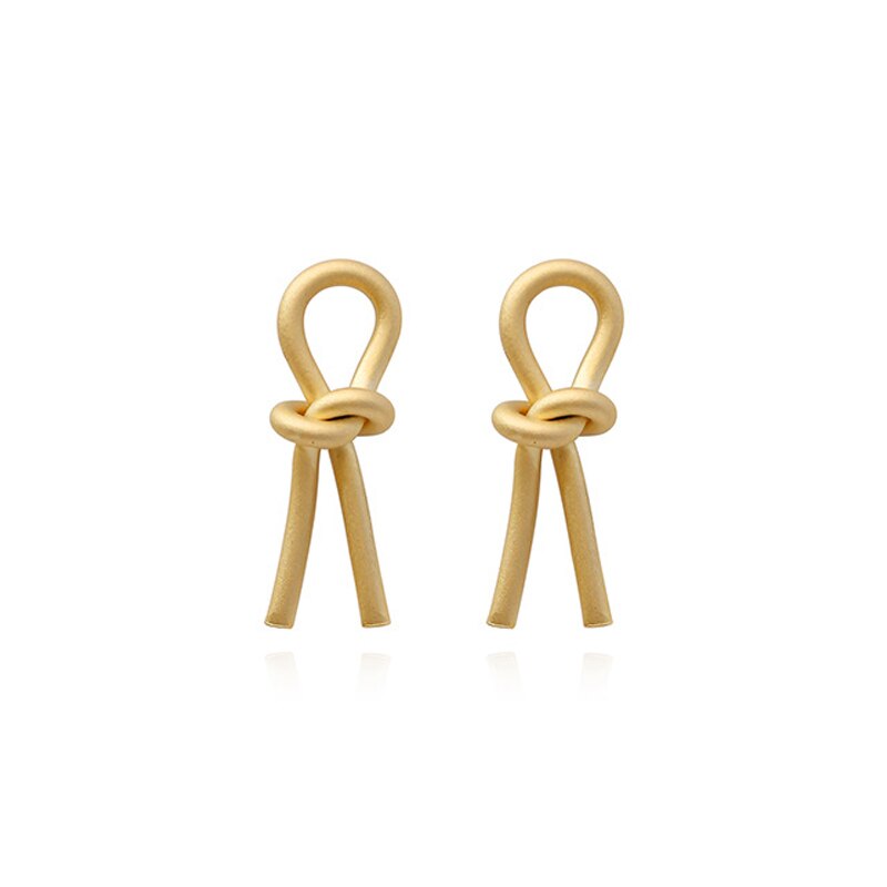 Simple Trendy Gold Silver Color Copper Studs Earring for Women Party Female Charm Gift Piercing Earrings Jewelry New