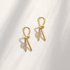 Simple Trendy Gold Silver Color Copper Studs Earring for Women Party Female Charm Gift Piercing Earrings Jewelry New