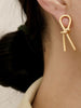 Simple Trendy Gold Silver Color Copper Studs Earring for Women Party Female Charm Gift Piercing Earrings Jewelry New