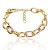 Simple Trendy Golden Metal Chain Necklace Collar Punk Hip Hop Short Necklace Jewelry Woman Unisex Necklace Accessories