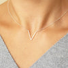 Simple V Letter shape Choker Necklace vintage Korean Style Hollow collana Kolye Bijoux Collares Mujer gargantilha Collier Femme