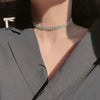 Simple full diamond necklace choker collar Japanese and Korean personality clavicle chain trend item necklace