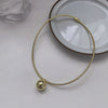 Simple geometric ball pendant personality net red clavicle chain cold wind retro necklace female