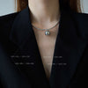 Simple geometric ball pendant personality net red clavicle chain cold wind retro necklace female