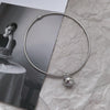 Simple geometric ball pendant personality net red clavicle chain cold wind retro necklace female