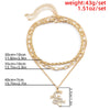 Simple multi-element retro jewelry with twist chain tassel rhinestone dragon pendant alloy necklace for female party gifts