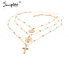 Statement golden chain necklace women Fashion jewelry long necklace streetwear Party charm women accessories