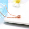 Simply Small Round 1 carat Cubic Zirconia Rose Gold Color Pendant Necklace Jewelery for Women and Girls N388 N453 N454