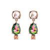 Simulated Pearl Colorful Water-drop Hanging Earrings 2020 Women Party Fashion Jewelry Online Shopping