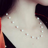 Simulated Pearl Necklace Top Quality Anti-Allergy  Gold Color Statement Necklace Chain  Pearl Jewelry
