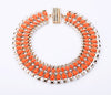 Simulated Pearl Orange Waterdrop Wide Chunky Big Statement Necklace Perfume Women Party Necklace  Jewelry Christmas Gift