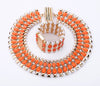 Simulated Pearl Orange Waterdrop Wide Chunky Big Statement Necklace Perfume Women Party Necklace  Jewelry Christmas Gift
