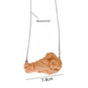 Simulation Fried Chicken Pendant Necklace Lovely Funny Crispy Chicken Wing Realistic Food Necklace Jewelry