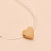 Sindlan 1Pc Sexy Fishing Line Gold Choker Necklace for Women Charm Transparent Metal Heart Female Neck Jewelry Collar