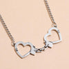 Sindlan 1Pc Streetwear Silver Color Heart Pendant Necklace for Women Punk Funny Handcuffs Shape Young Girls Cool Jewelry