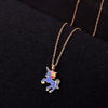 Necklace Anime Jewelry Gold Silver Chain Fairy Tale Unicorn Pendant Simple Lovely Horse Necklace For Women Children Gift
