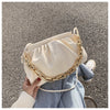 Single shoulder armpit bag for women 2022 autumn winter folding chain cross body fairy water dumpling cloud bag