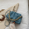 Single shoulder armpit bag for women 2022 autumn winter folding chain cross body fairy water dumpling cloud bag