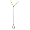 18k yellow white rose Gold Y necklace set Natural round white purple pink pearl Trendy office women jewelry necklace