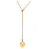 18k yellow white rose Gold Y necklace set Natural round white purple pink pearl Trendy office women jewelry necklace