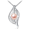 925 Pure Sliver Necklace high luster Pearl pendant chokers for women girls leaf dew drop design 2020 News and Hot jewelry