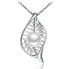 925 Pure Sliver Necklace high luster Pearl pendant chokers for women girls leaf dew drop design 2020 News and Hot jewelry