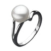 925 Sterling Silver pearl Wedding Ring For Women girls Lover pearl dia 8mm fashion design jewelry Engagement ring