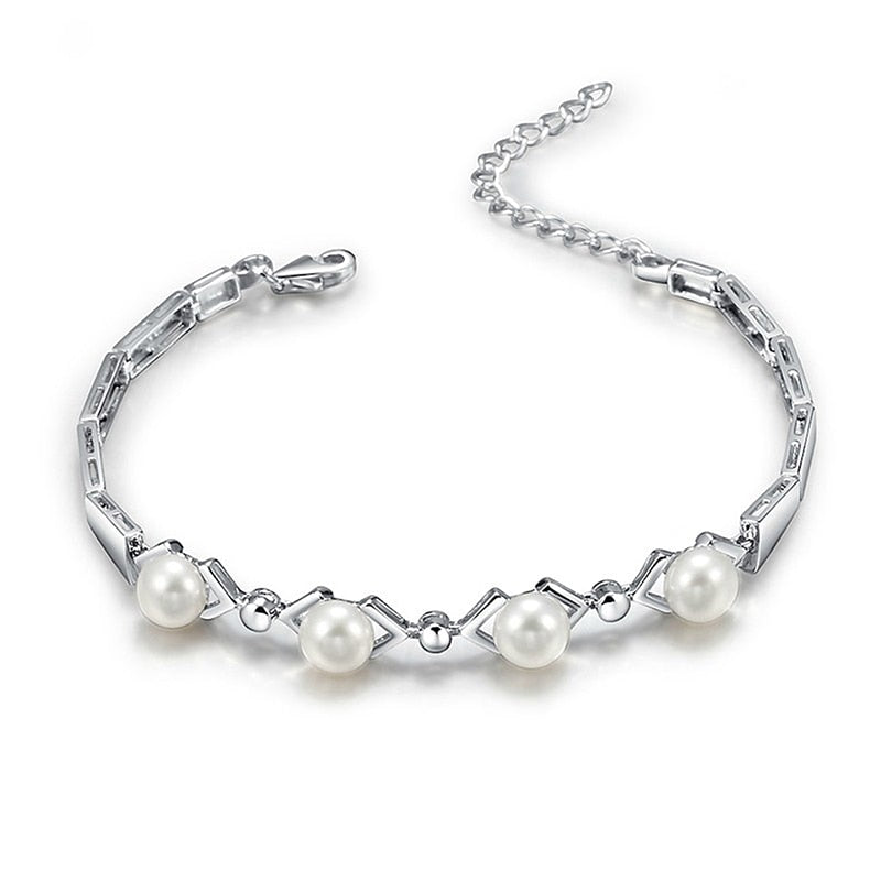 925 sterling silver bracelet for women with AAA pearls best for lover christmas birthd party gift 2020 Hot