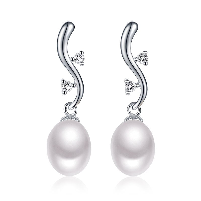925 sterling silver pearls drop earring spring vines catkins Design fine jewelry for women ladies lover tassel earrings