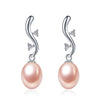 925 sterling silver pearls drop earring spring vines catkins Design fine jewelry for women ladies lover tassel earrings