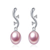 925 sterling silver pearls drop earring spring vines catkins Design fine jewelry for women ladies lover tassel earrings