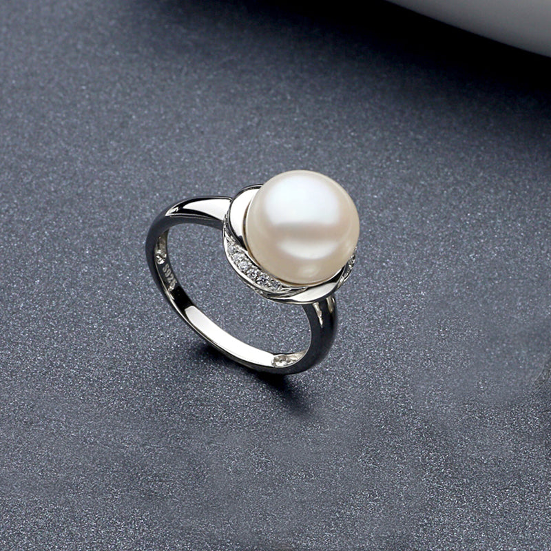 925 sterling silver pearls ring with AAAAA pearls diameter 10-11mm for women girls mother 2020 new arrival