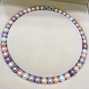 New arrival Very High luster and clean 10-11mm Nearly Round pearls strand Necklace chokers for Mum Women ladies