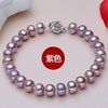 pearls strand bracelets for women with White pink purple multicolor natural pearl 9-10mm for optional