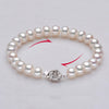 pearls strand bracelets for women with high luster natural pearl 9-10mm   fine pearl jewelry