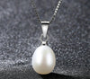 925 sterling silver natural fresh Pearl pendant necklaces Silver trendy pearl chokers Necklace for Women