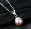 925 sterling silver natural fresh Pearl pendant necklaces Silver trendy pearl chokers Necklace for Women
