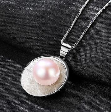 Luxury 925 sterling silver natural fresh Pearl creative pendant necklaces Silver elegant chokers Necklace for Women