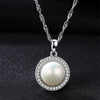 Original design natural fresh Pearl vintage flower pendant necklaces Silver trendy pearl chokers Necklace jewelry gift