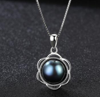 Original design natural fresh Pearl vintage flower pendant necklaces Silver trendy pearl chokers Necklace jewelry gift