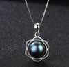 Original design natural fresh Pearl vintage flower pendant necklaces Silver trendy pearl chokers Necklace jewelry gift