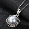 Original design natural fresh Pearl vintage flower pendant necklaces Silver trendy pearl chokers Necklace jewelry gift