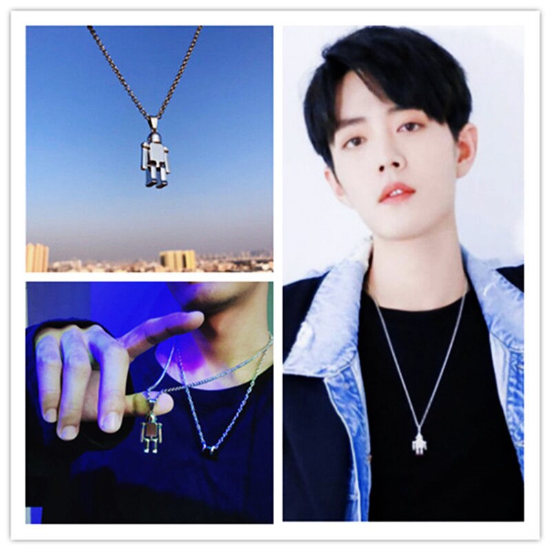 Six styles 2021 Harajuku style retro brand Xiaozhan same ear folding Rabbit Pendant movable Necklace