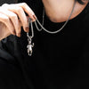 Six styles 2021 Harajuku style retro brand Xiaozhan same ear folding Rabbit Pendant movable Necklace